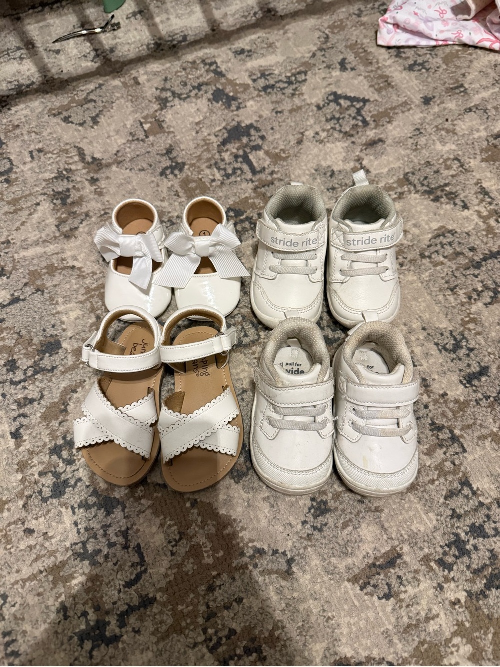 Stride Rite White Toddler Shoe Set — Sneakers, Sandals & Dress Shoes